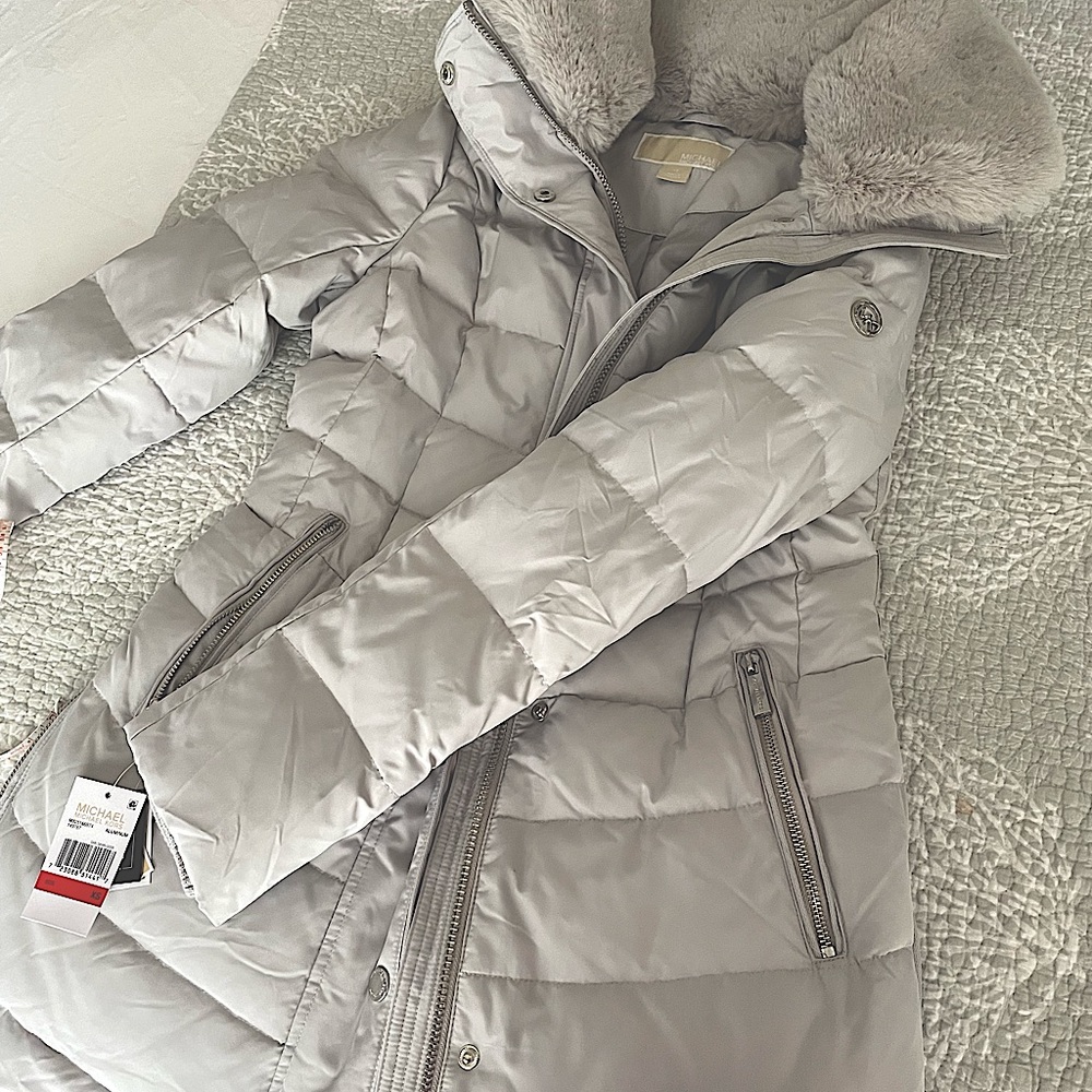 NWT - Beautiful Michael Kors platinum dawn jacket.